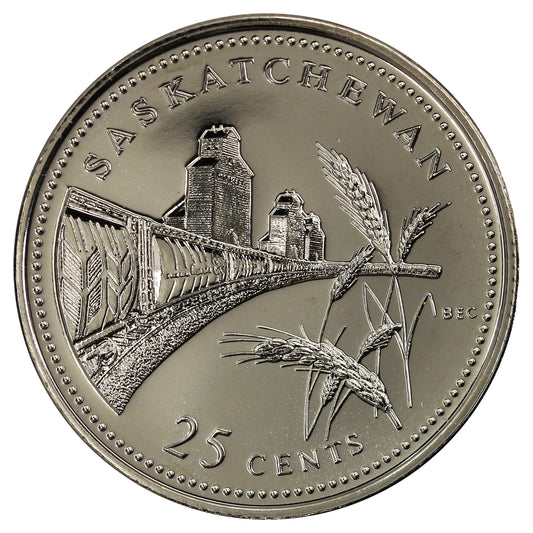 1992 Saskatchewan Canada 25-cents Proof Like