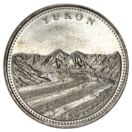 1992 Yukon Canada 25-cents Brilliant Uncirculated (MS-63)