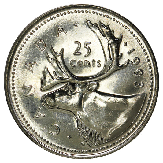 1993 Canada 25-cents Brilliant Uncirculated (MS-63)