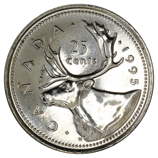 1995 Canada 25-cents Brilliant Uncirculated (MS-63)