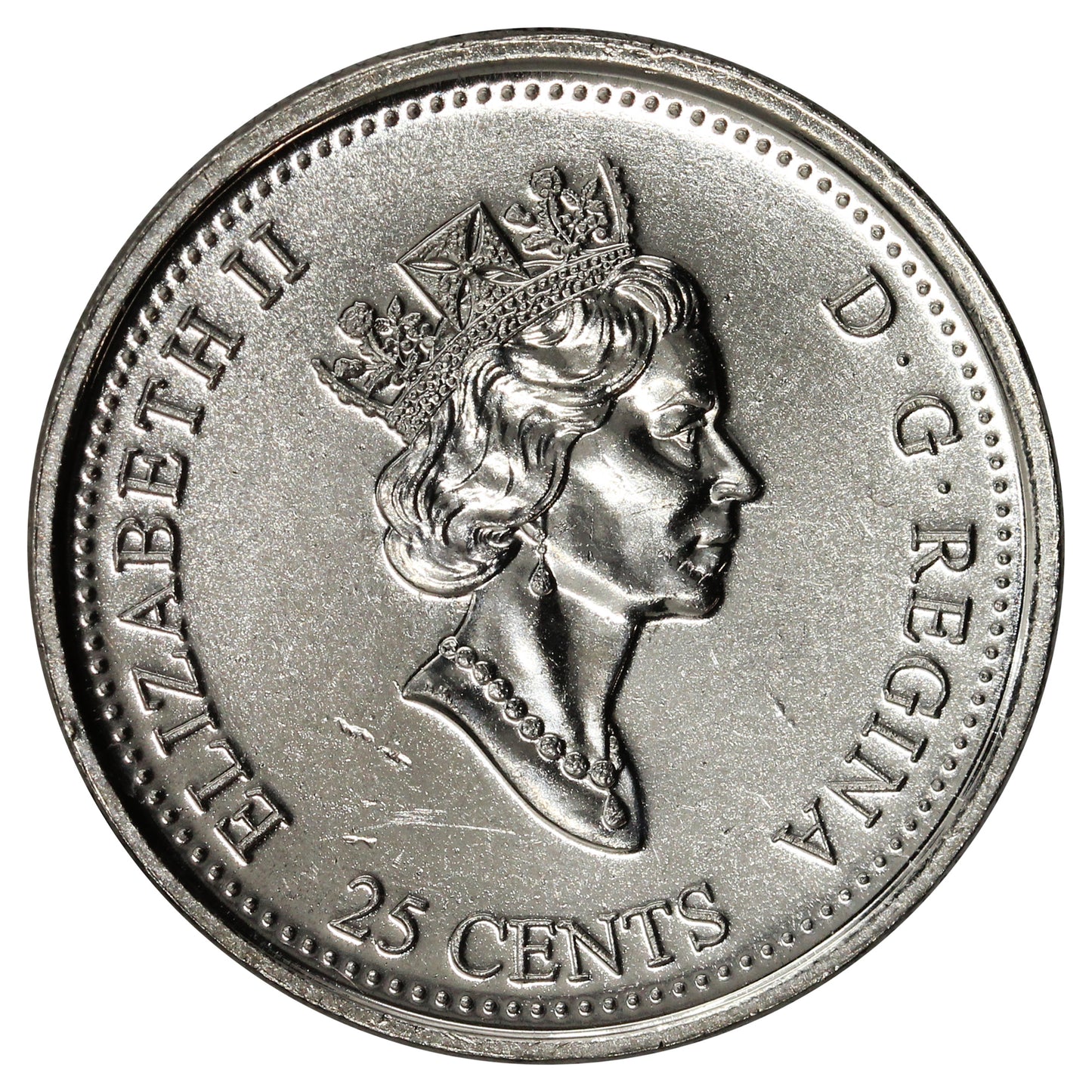 1999 August Canada 25-cents Brilliant Uncirculated (MS-63)