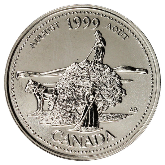 1999 August Canada 25-cents Proof Like