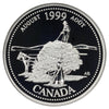 1999 August Canada 25-cents Silver Proof