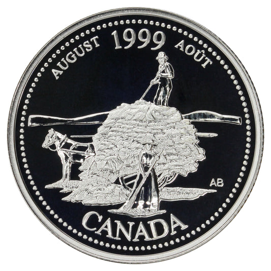 1999 August Canada 25-cents Silver Proof