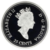 1999 August Canada 25-cents Silver Proof