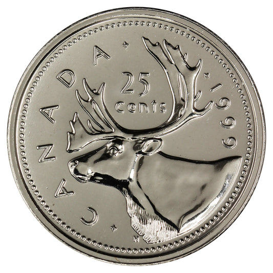 1999 Caribou Canada 25-cents Proof Like (Mint Set Issue Only)