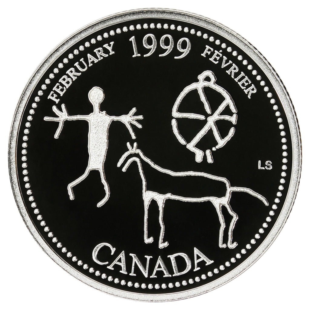 1999 February Canada 25-cents Silver Proof