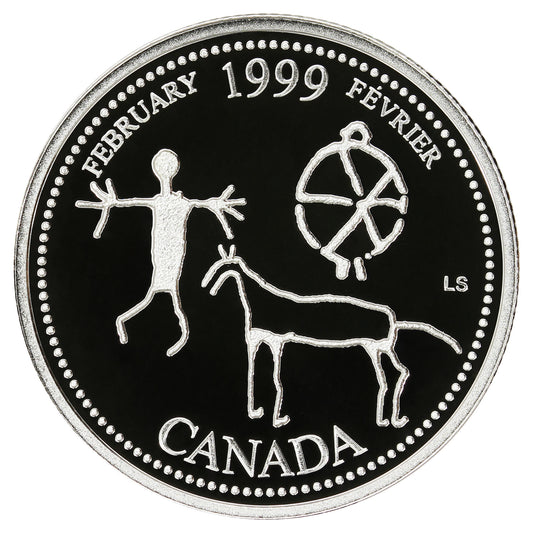 1999 February Canada 25-cents Silver Proof