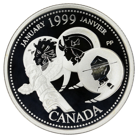 1999 January Canada 25-cents Silver Proof