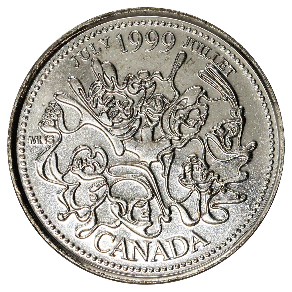 1999 July Canada 25-cents Brilliant Uncirculated (MS63)