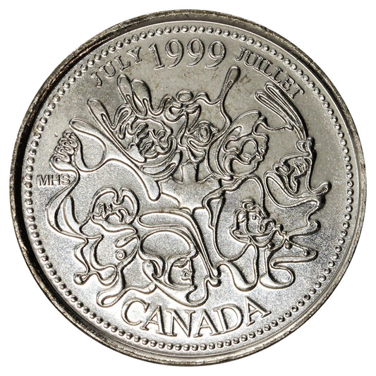 1999 July Canada 25-cents Brilliant Uncirculated (MS63)