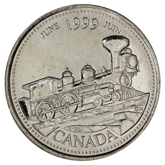 1999 June Canada 25-cents Brilliant Uncirculated (MS63)