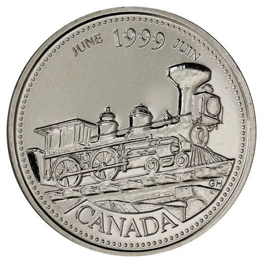 1999 June Canada 25-cents Proof Like
