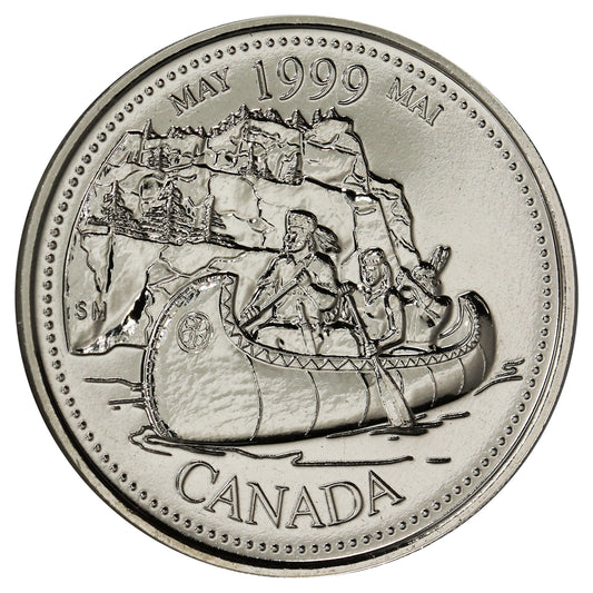 1999 May Canada 25-cents Proof Like