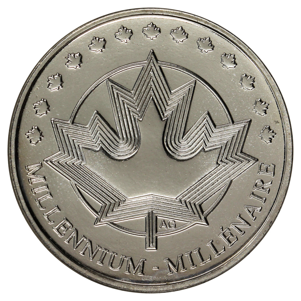 1999 Millennium Token Canada 25-cents Proof Like (From Oval Board)