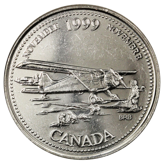 1999 November Canada 25-cents Brilliant Uncirculated (MS63)