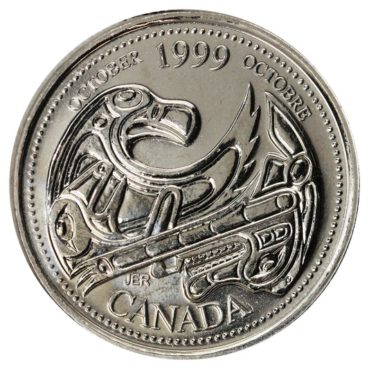 1999 October Canada 25-cents Proof Like