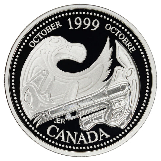 1999 October Canada 25-cents Silver Proof