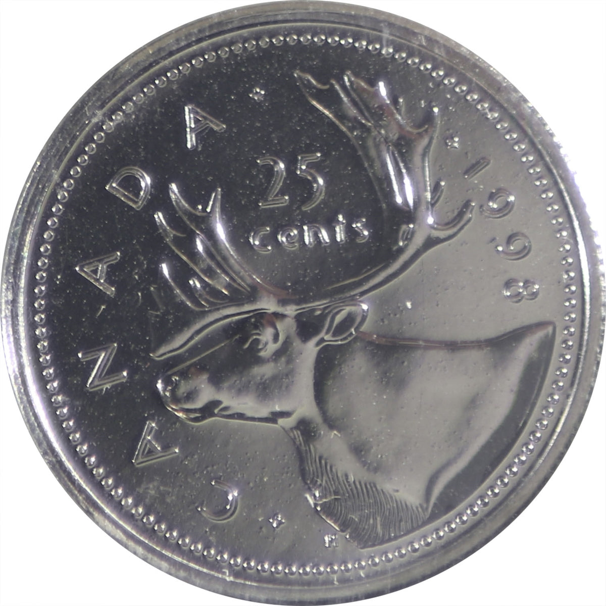 1998 Canada 25-cents ICCS Certified MS67 NBU