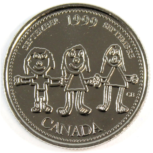 1999 September Mule Canada 25-cents Proof Like $