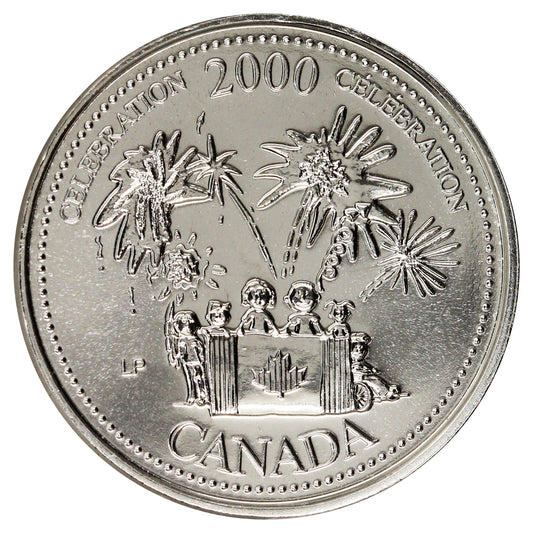 2000 Celebration Canada 25-cents Brilliant Uncirculated (MS-63)