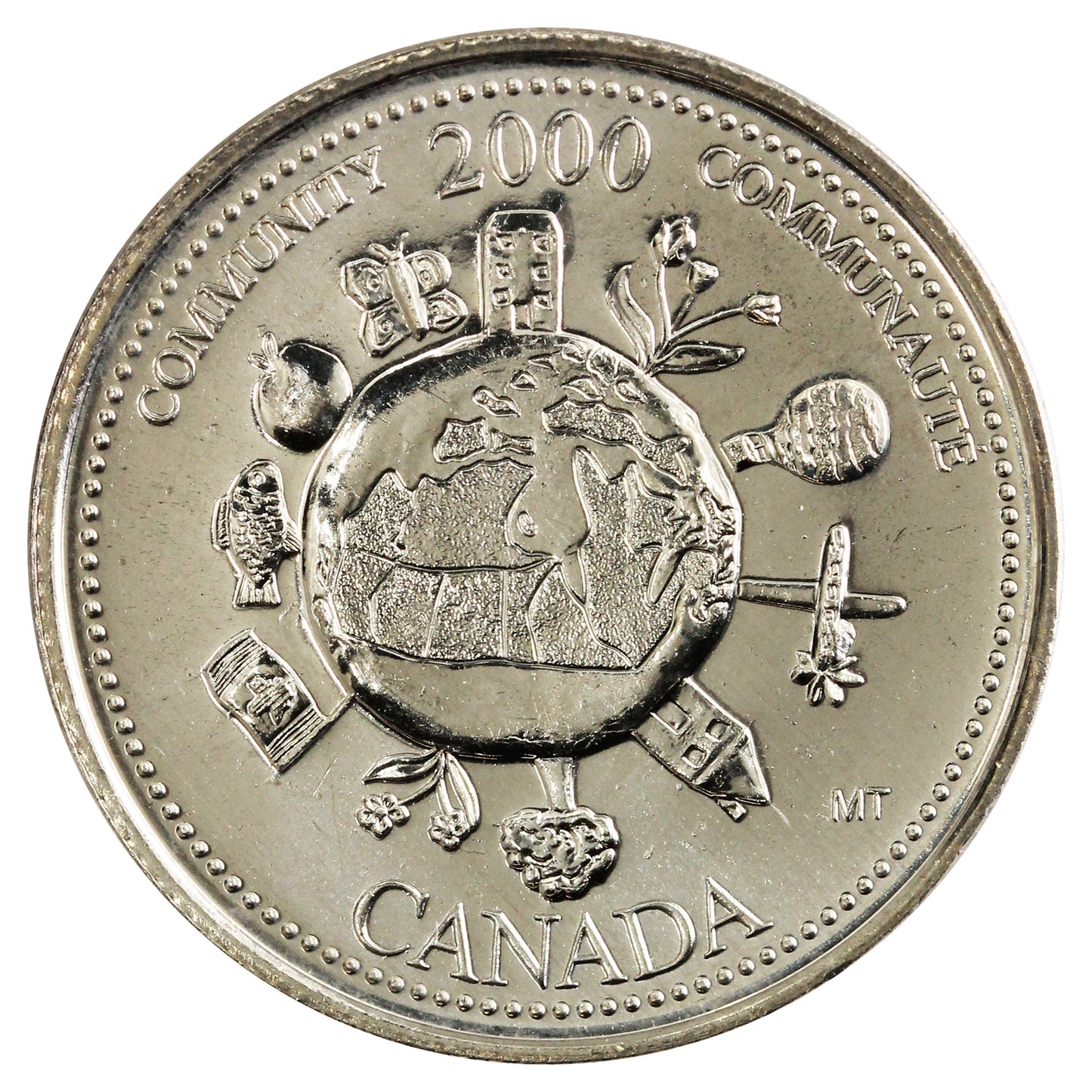 2000 Community Canada 25-cents Brilliant Uncirculated (MS63)