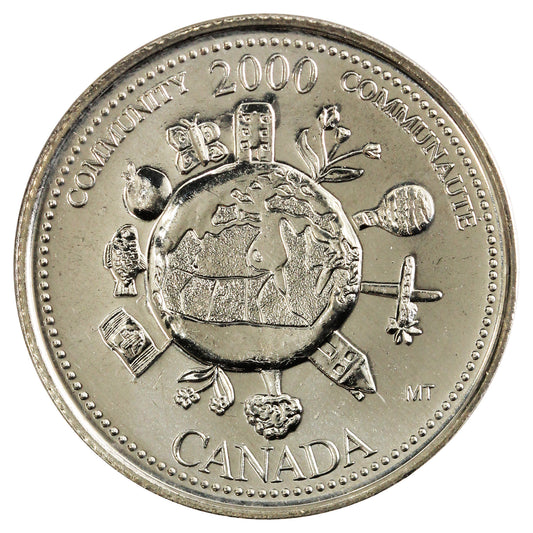 2000 Community Canada 25-cents Brilliant Uncirculated (MS-63)