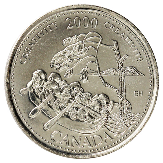 2000 Creativity Canada 25-cents Brilliant Uncirculated (MS-63)