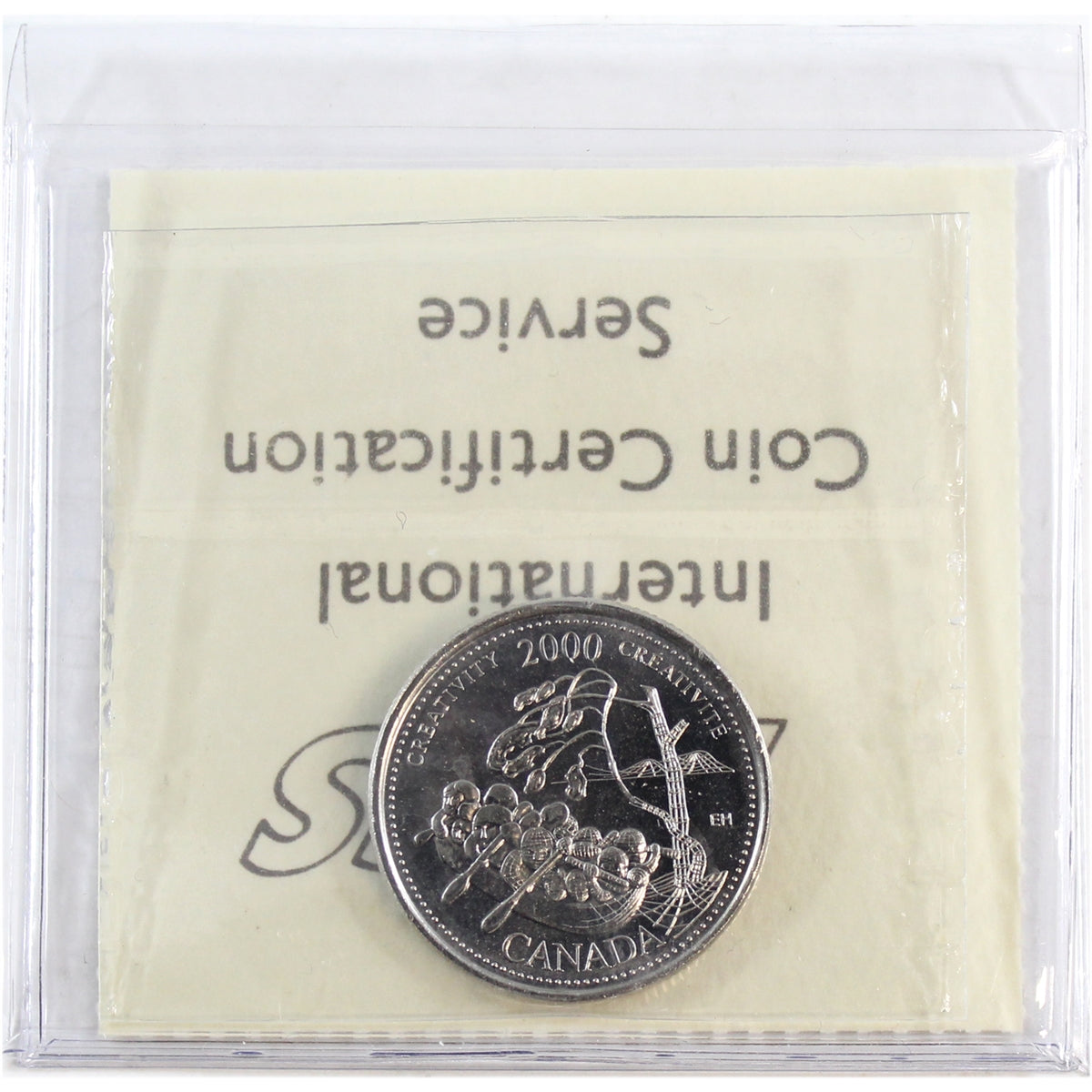 2000 Creativity Canada 25-cents ICCS Certified MS64