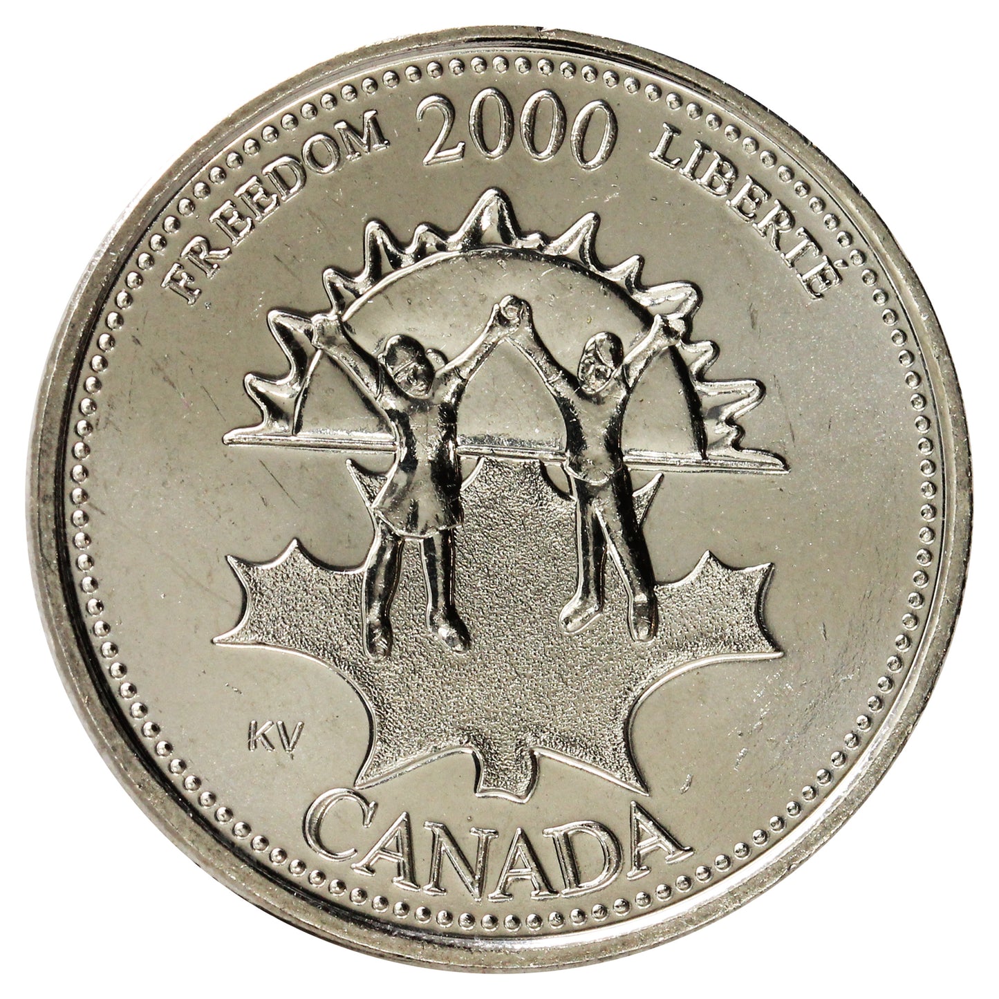 2000 Freedom Canada 25-cents Brilliant Uncirculated (MS63)