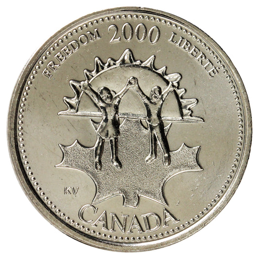 2000 Freedom Canada 25-cents Brilliant Uncirculated (MS-63)