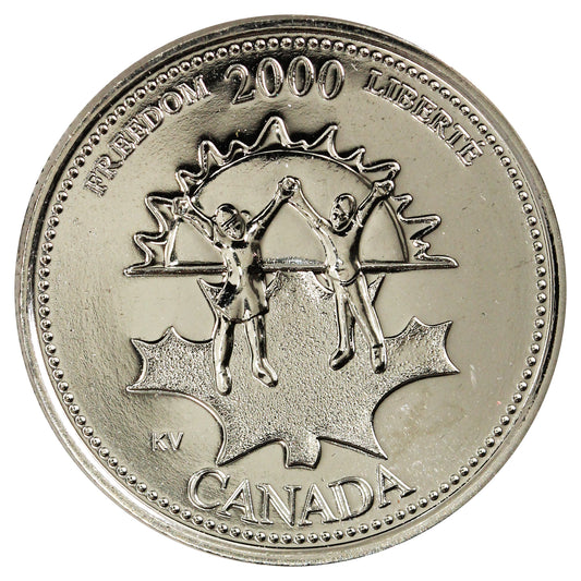2000 Freedom Canada 25-cents Proof Like