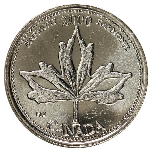 2000 Harmony Canada 25-cents Brilliant Uncirculated (MS-63)