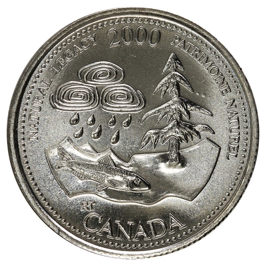2000 Natural Legacy Canada 25-cents Brilliant Uncirculated (MS-63)