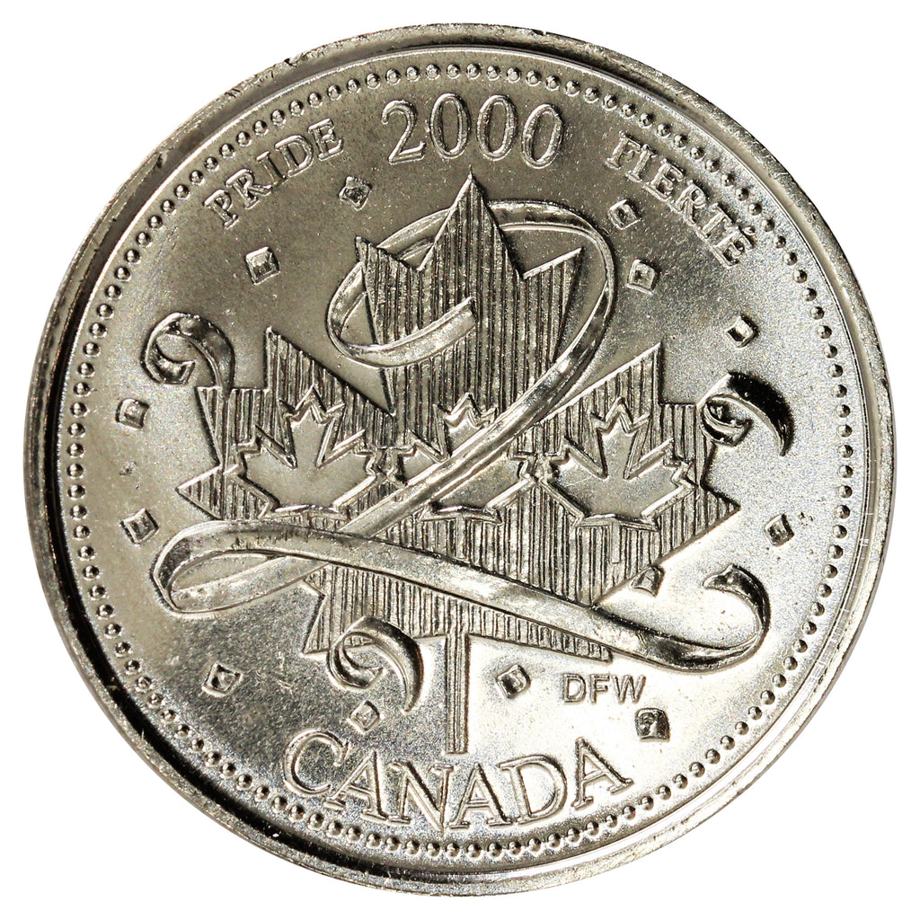 2000 Pride Canada 25-cents Brilliant Uncirculated (MS-63)