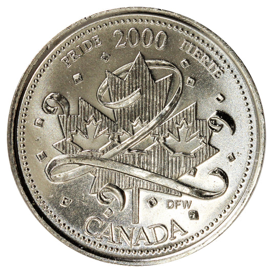 2000 Pride Canada 25-cents Brilliant Uncirculated (MS-63)