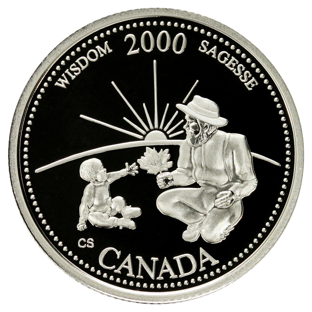 2000 Wisdom Canada 25-cents Silver Proof