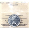 1955 Canada 25-cents ICCS Certified PL-64