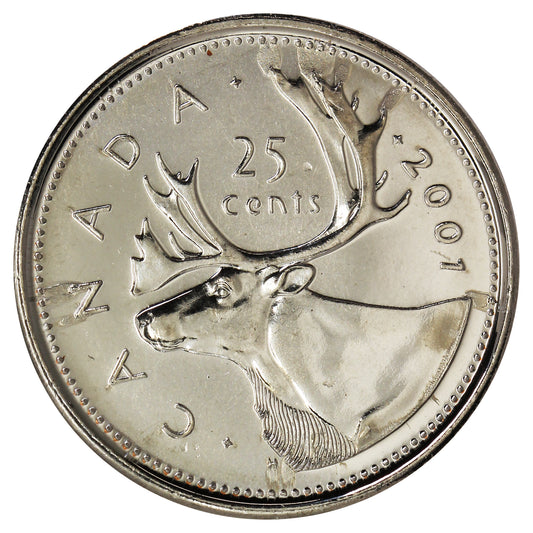 2001P Canada 25-cents Brilliant Uncirculated (MS-63)