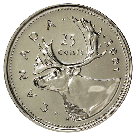 2001P Canada 25-cents Proof Like