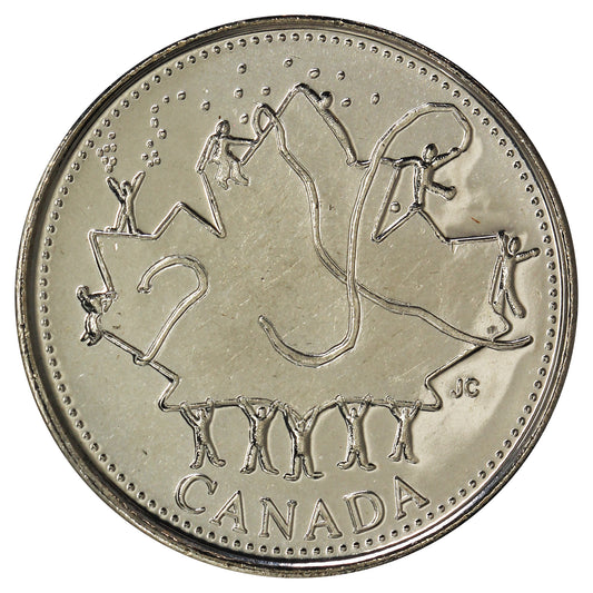 2002P Canada Day 25-cents Brilliant Uncirculated (MS-63)