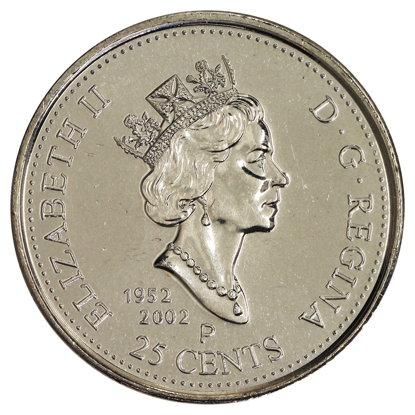 2002P Canada Day 25-cents Brilliant Uncirculated (MS63)