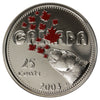 2003P Coloured Canada Day 25-cents Proof Like