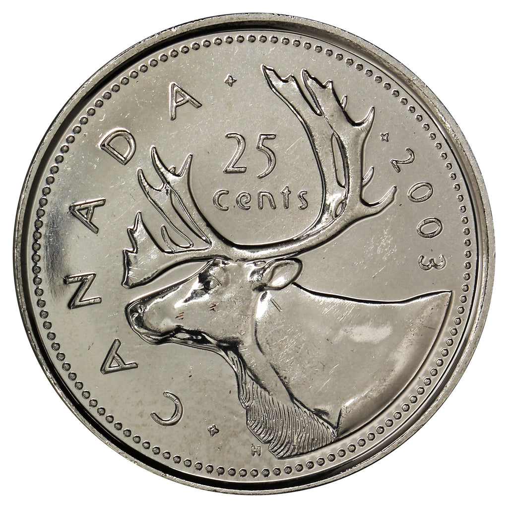 2003P New Effigy Canada 25-cents Brilliant Uncirculated (MS63)