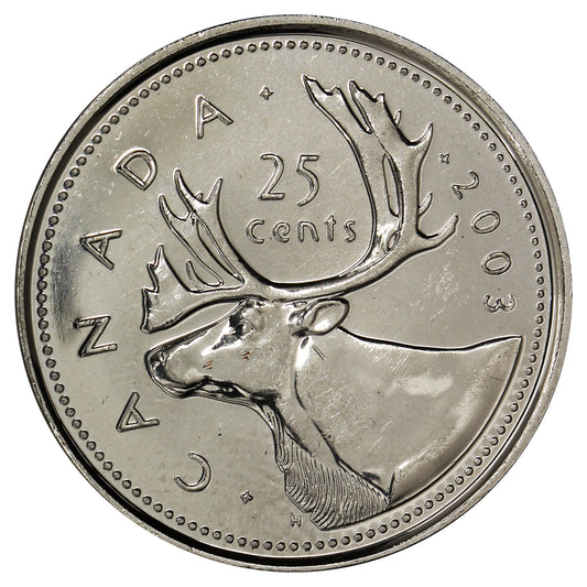 2003P New Effigy Canada 25-cents Brilliant Uncirculated (MS-63)