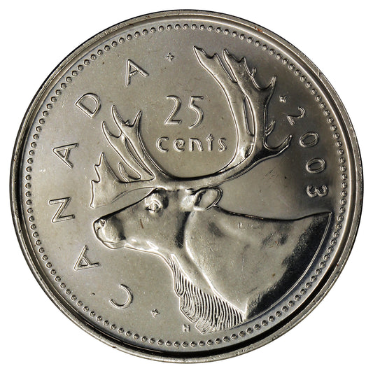 2003P Old Effigy Canada 25-cents Brilliant Uncirculated (MS-63)