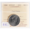 2003P Old Effigy Canada 25-cents ICCS Certified MS65
