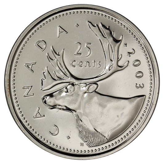 2003WP New Effigy Canada 25-cents Proof Like