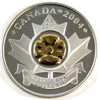 2004 Gold Plated Poppy Canada 25-cents Sterling Silver Proof