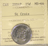 2004P St. Croix Canada 25-cents ICCS Certified MS64